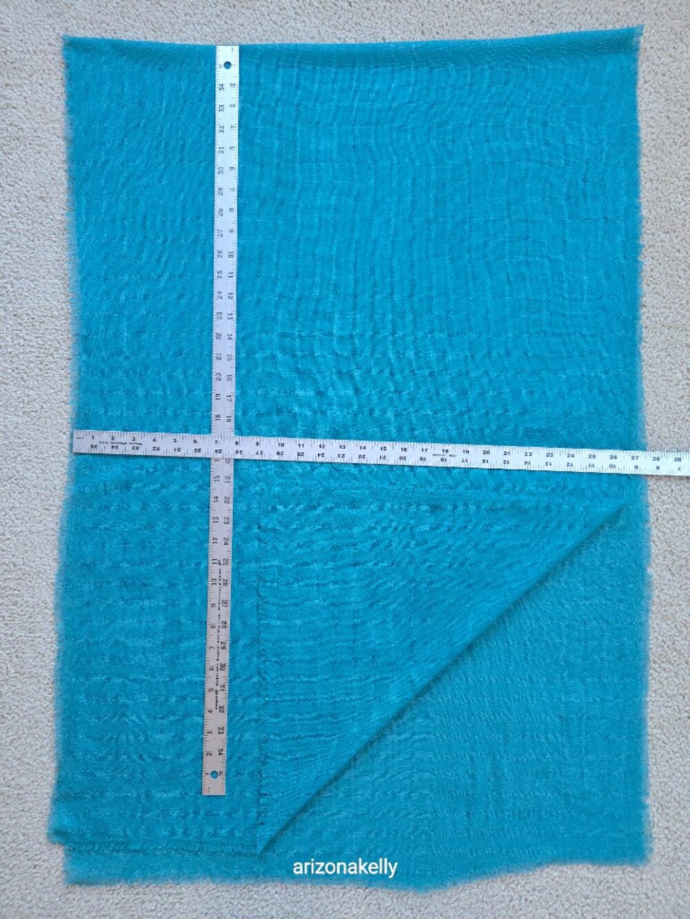 NWOT Cocowai Cashmere Woven Scarf Lightweight Blue - Picture 3 of 10